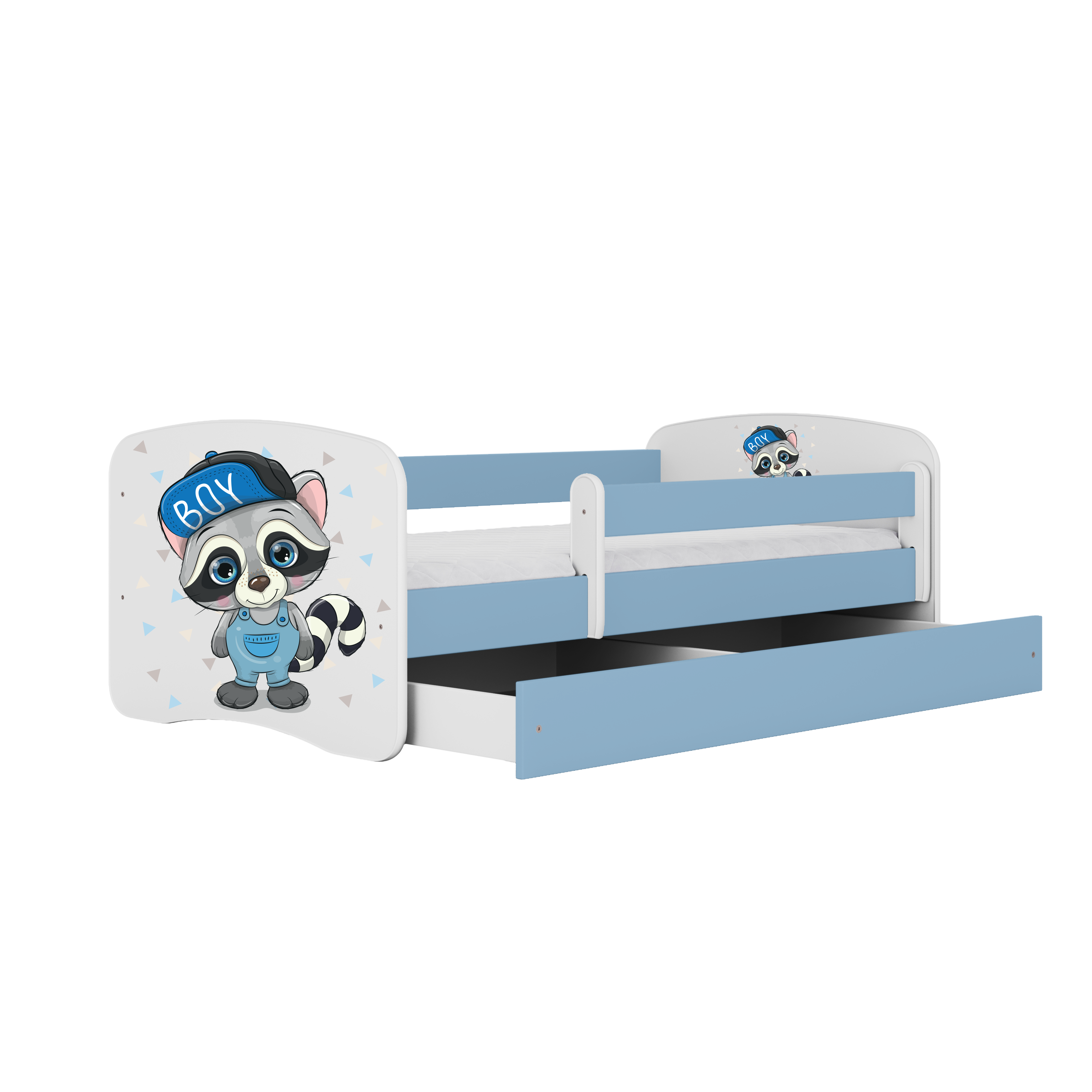 Babydreams krevet sa ladicom i madracem 160x80 - plavi - razni motivi